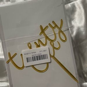 Gold “Twenty One” Cake Topper